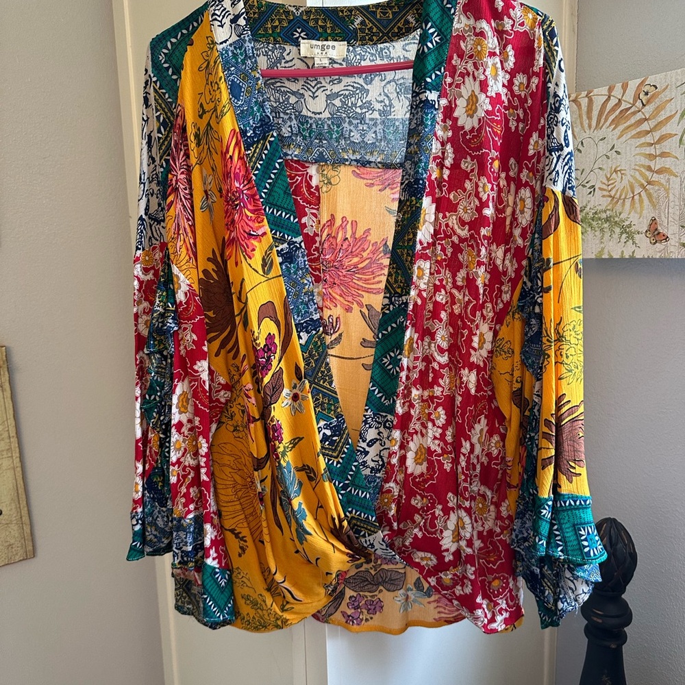 Umgee Floral Multicolor Women's Top